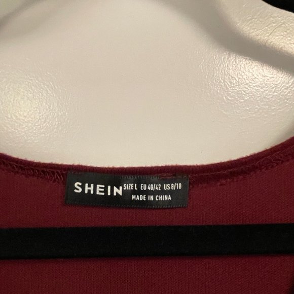 NWOT / SHEIN  / Red  Dress/  Long Sleeve / L - Picture 5 of 6